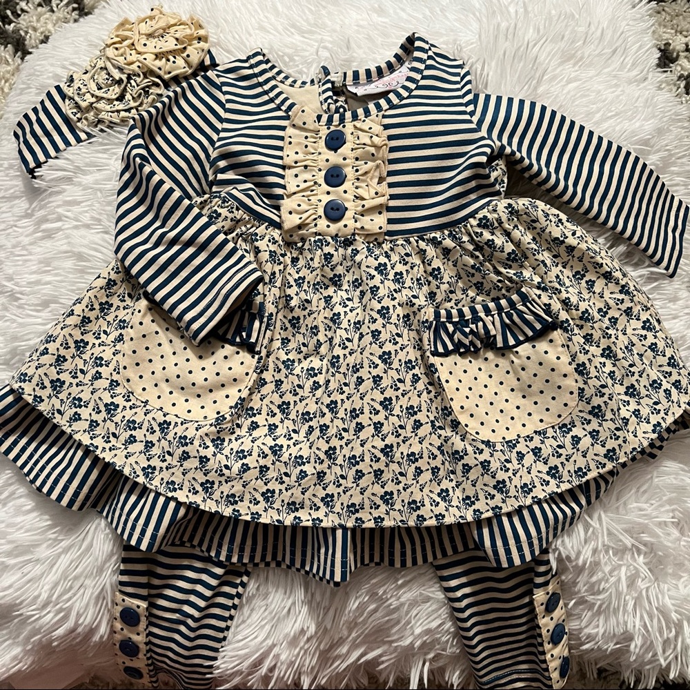 Serendipity Dress, Leggings, & Headband set